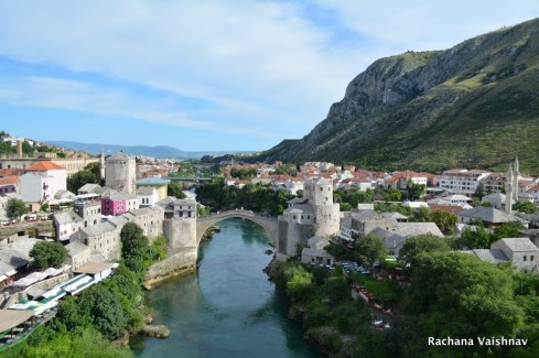 mehmed pasha bridge view mostar